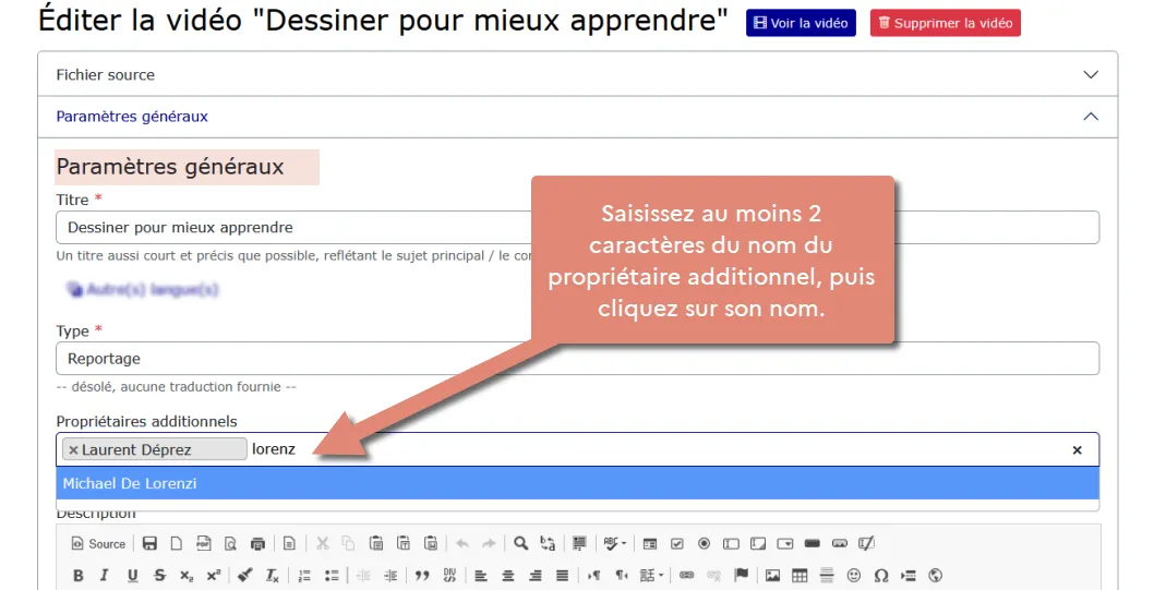 désigner des propriétaires additionnels.