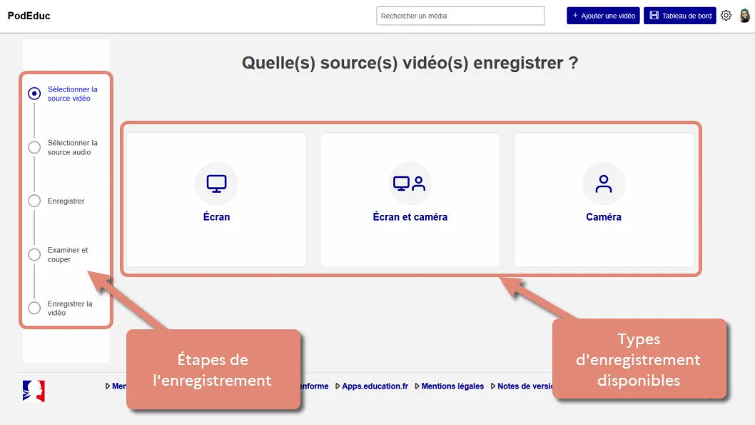 page de l&rsquo;enregistreur.