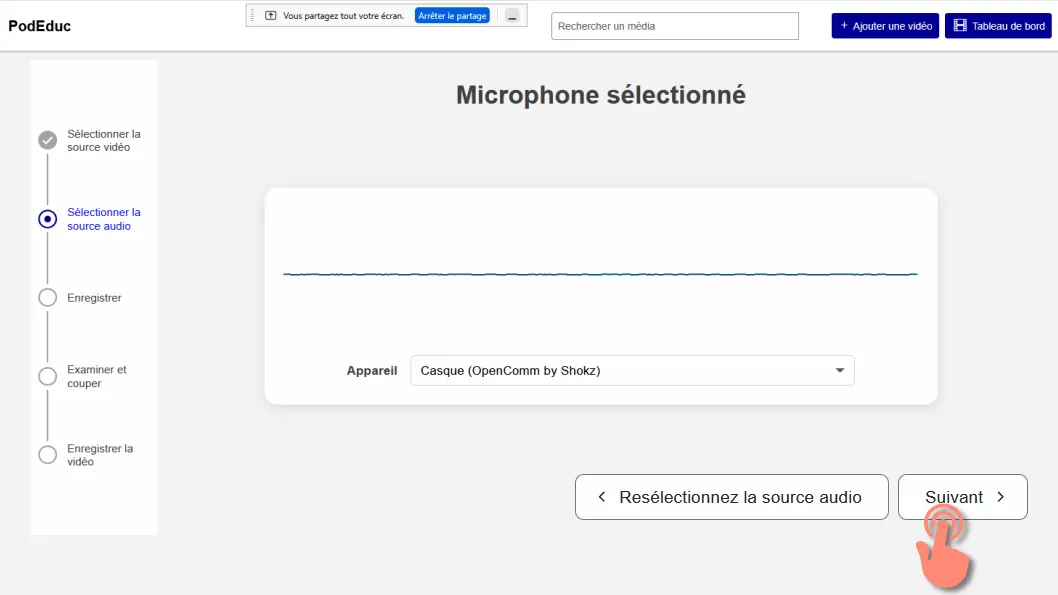 cliquer sur bouton Suivant.