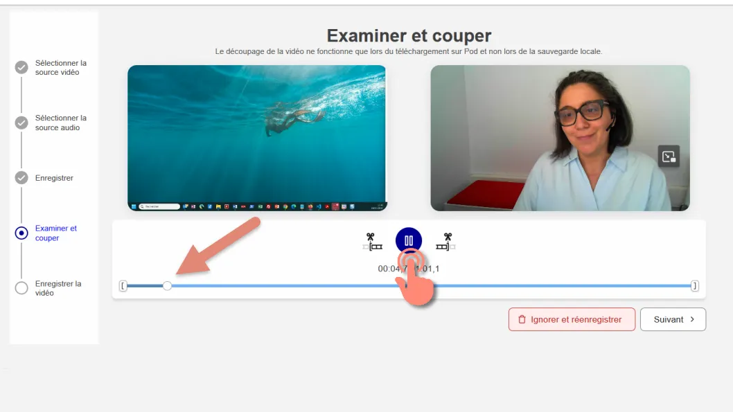 mettre en pause la vidéo.