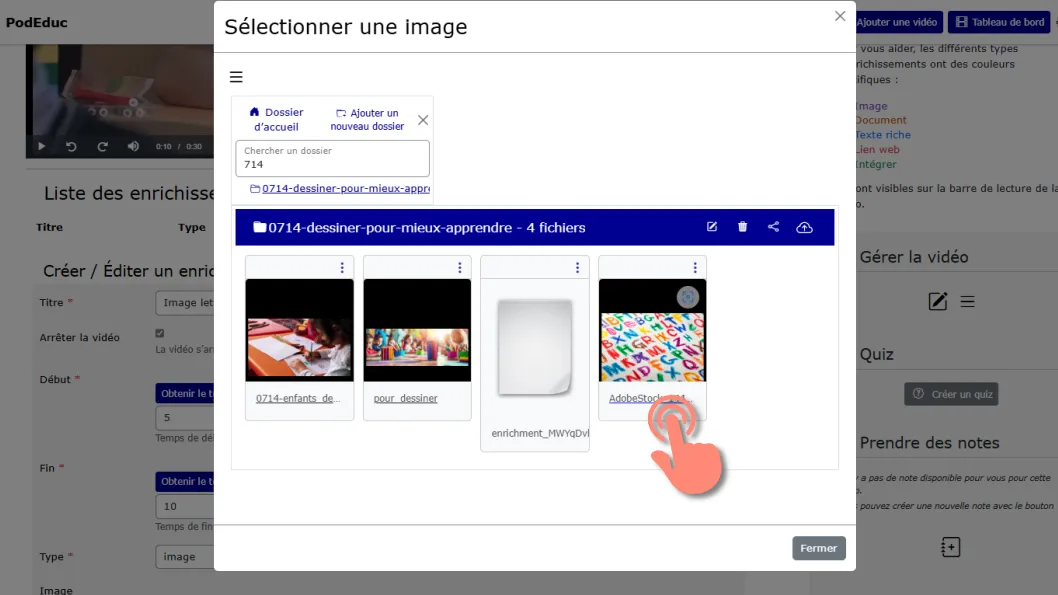 image ajoutée au dossier.