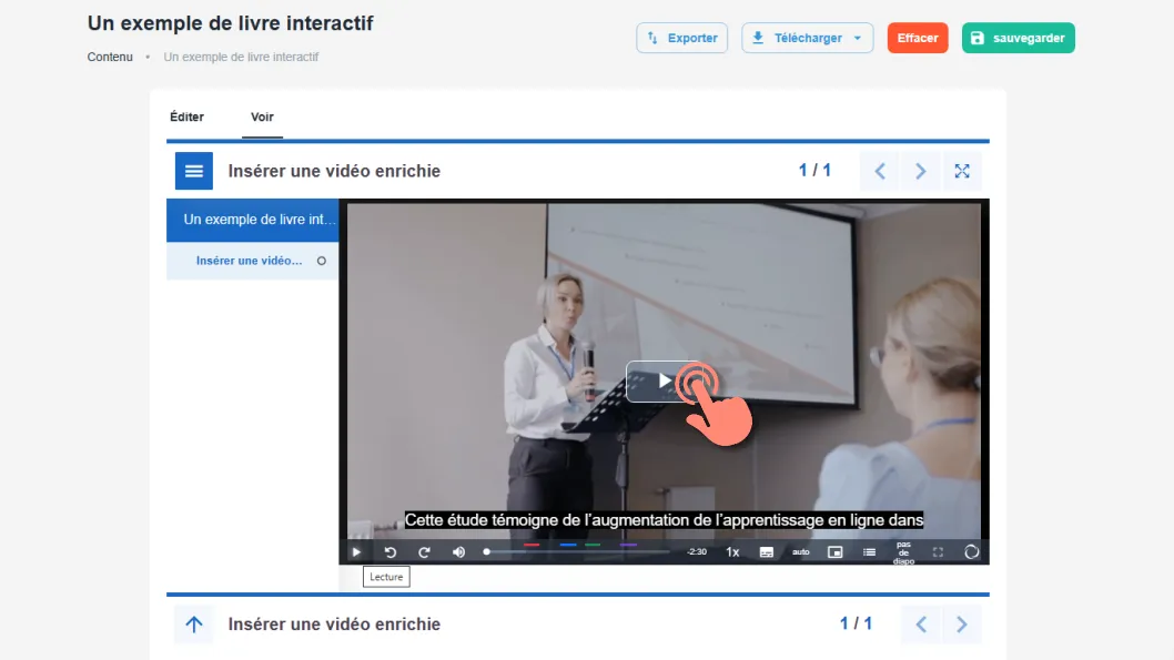 afficher la vidéo enrichie dans le livre interactif.