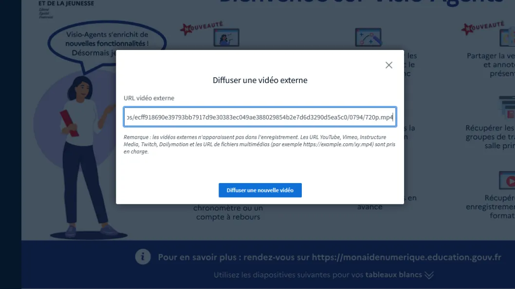 coller le lien.
