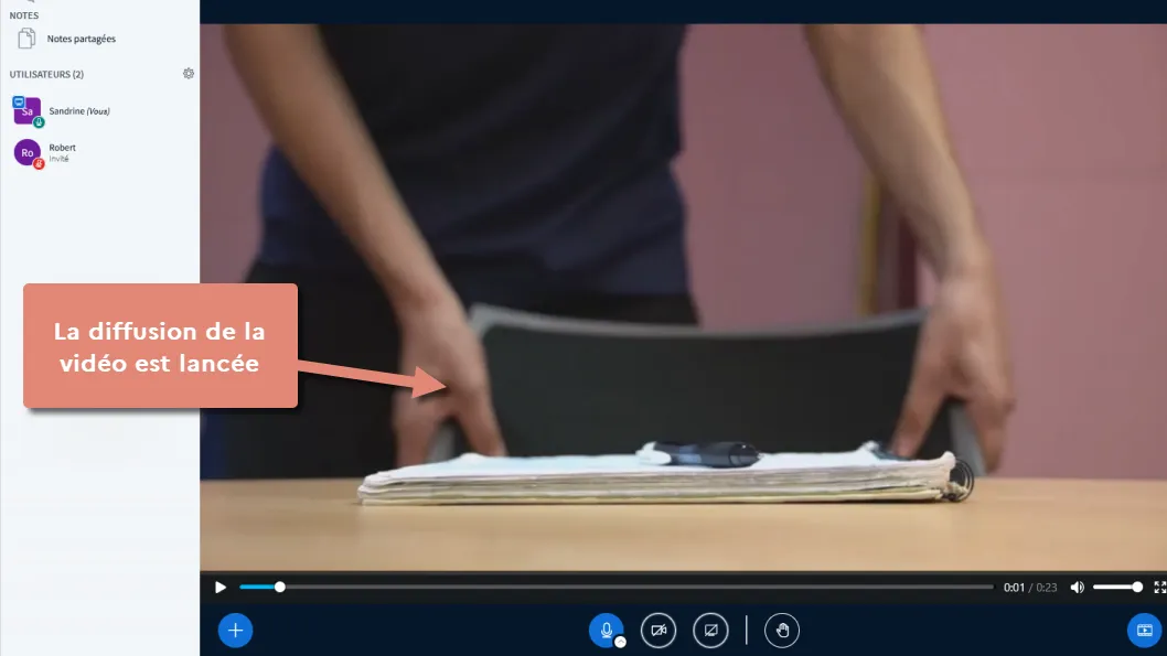 diffusion de la vidéo dans BBB.