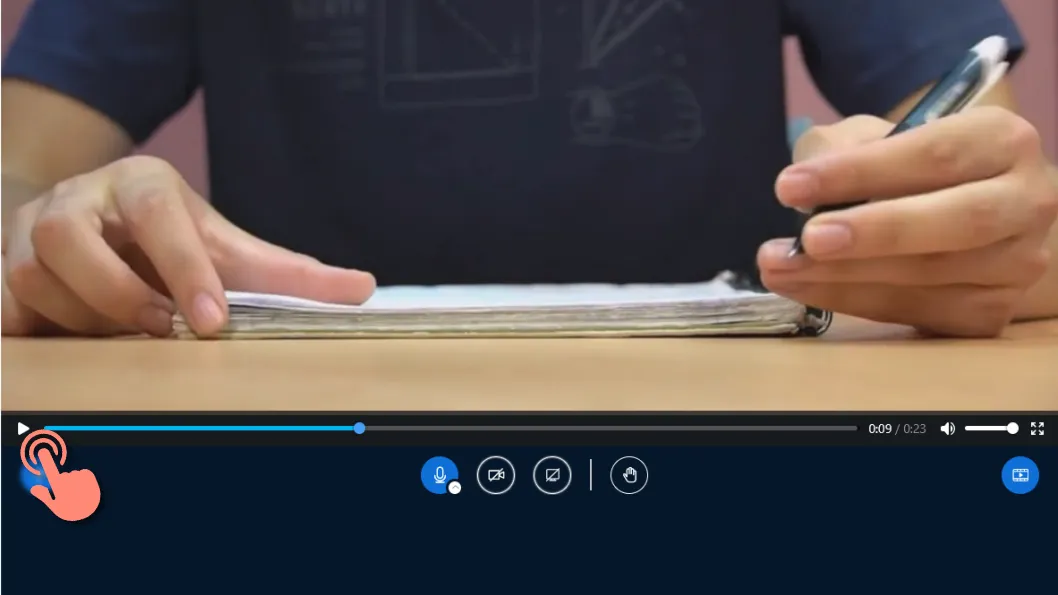 barre des contrôles de la vidéo.