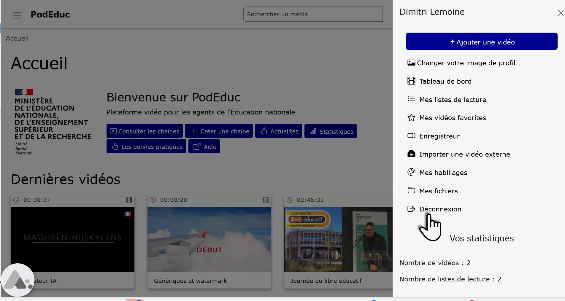 bouton deconnexion.