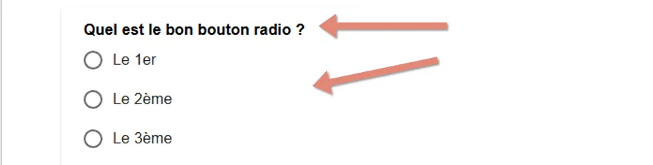 question Bouton radio