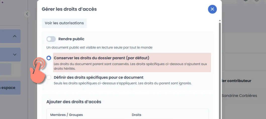 héritage des droits