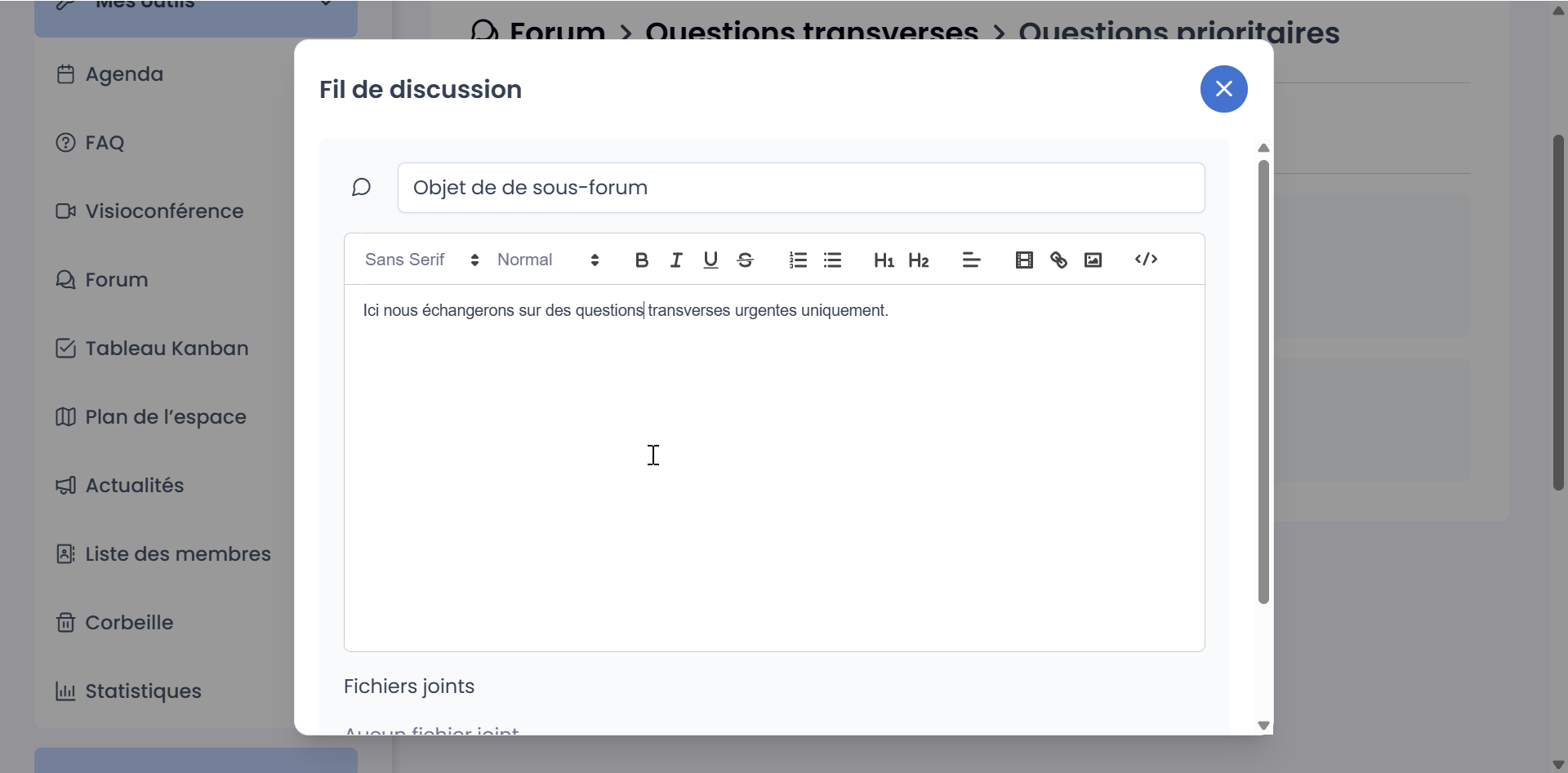 nouveau fil de discussion