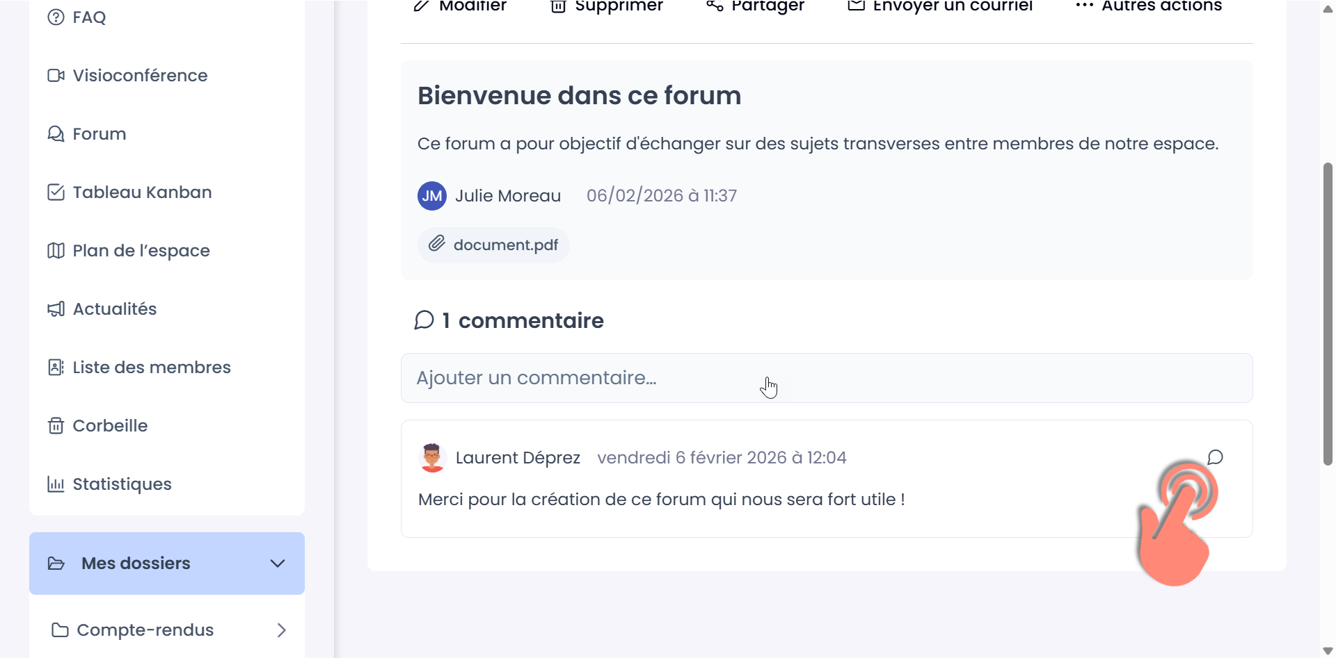 réponse au commentaire