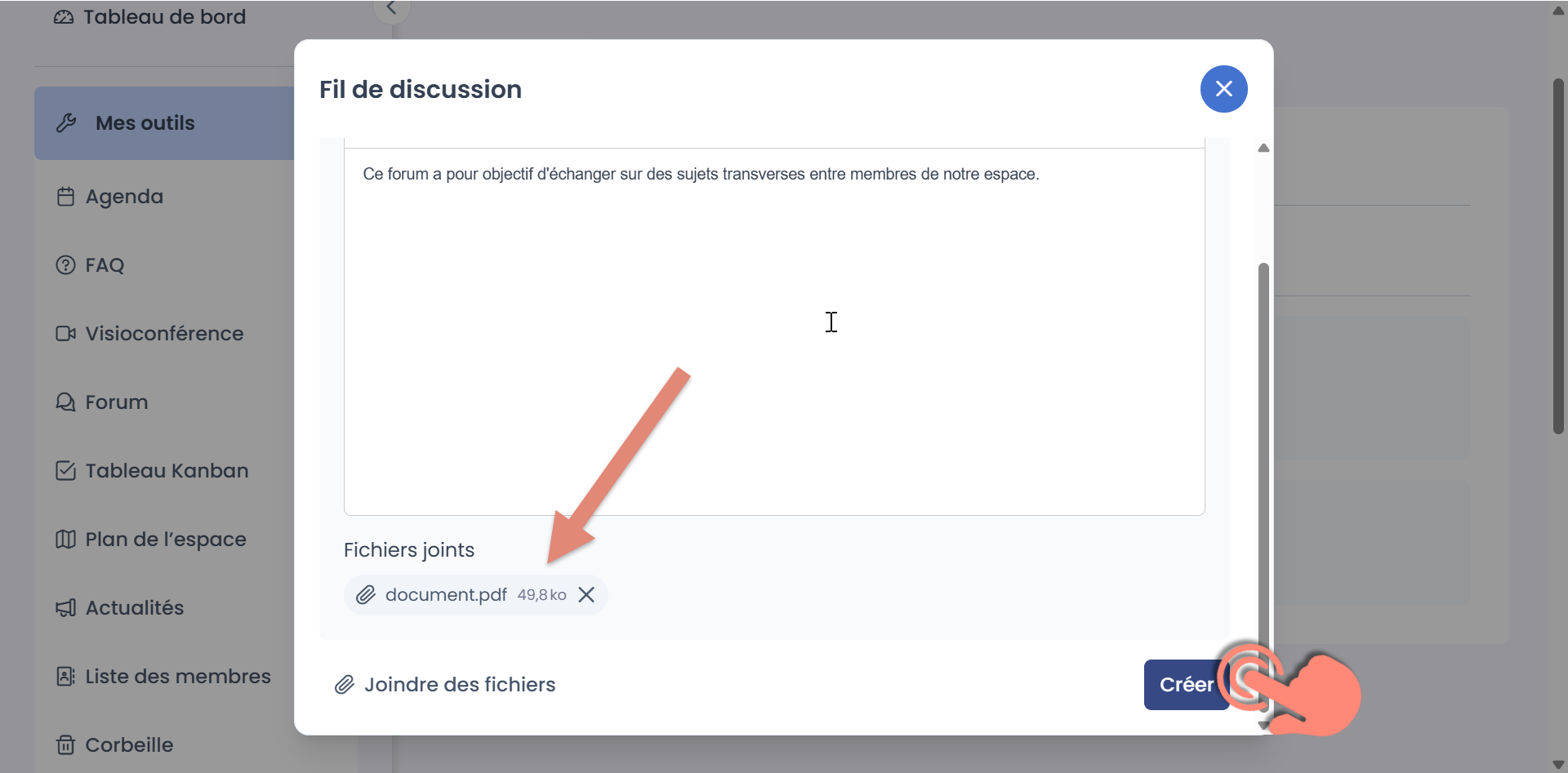 fichier joint et validation