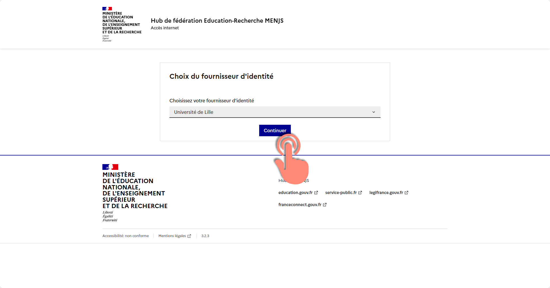 bouton continuer