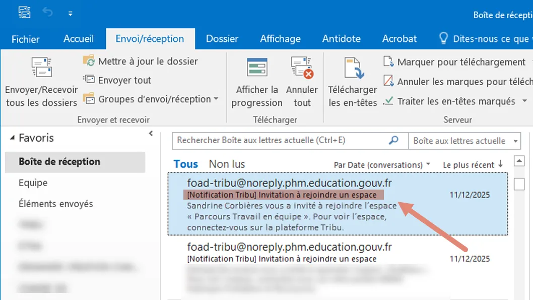 mail avec invitation type 