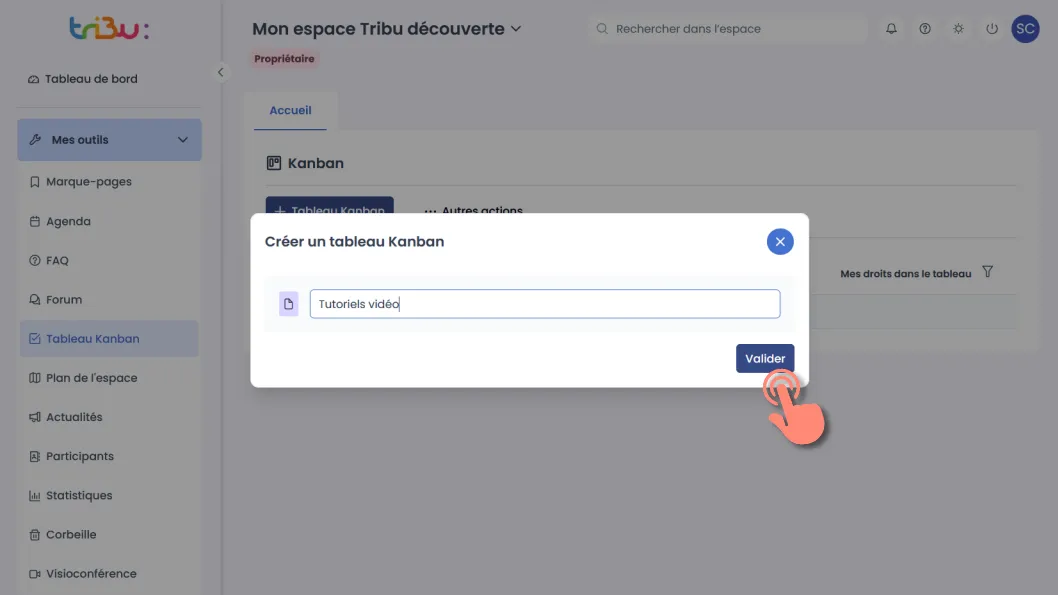 saisie du titre du tableau