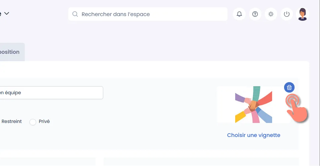 suppression de la vignette.