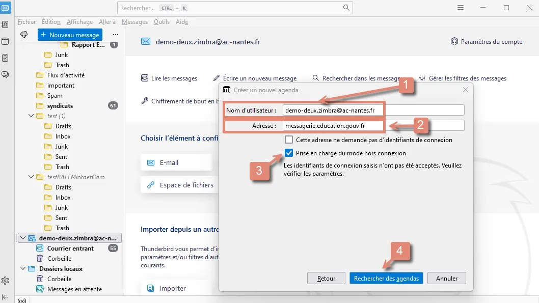Configurer manuellement les informations du serveur