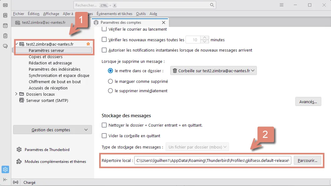 Exporter un agenda dans Thunderbird