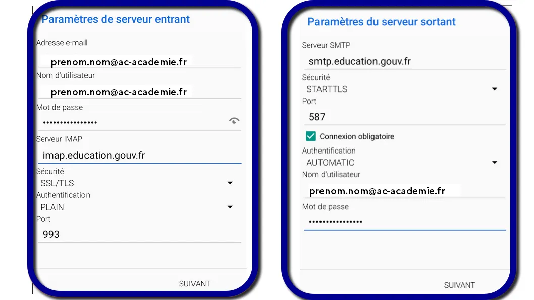 configurer ses mails sur Android