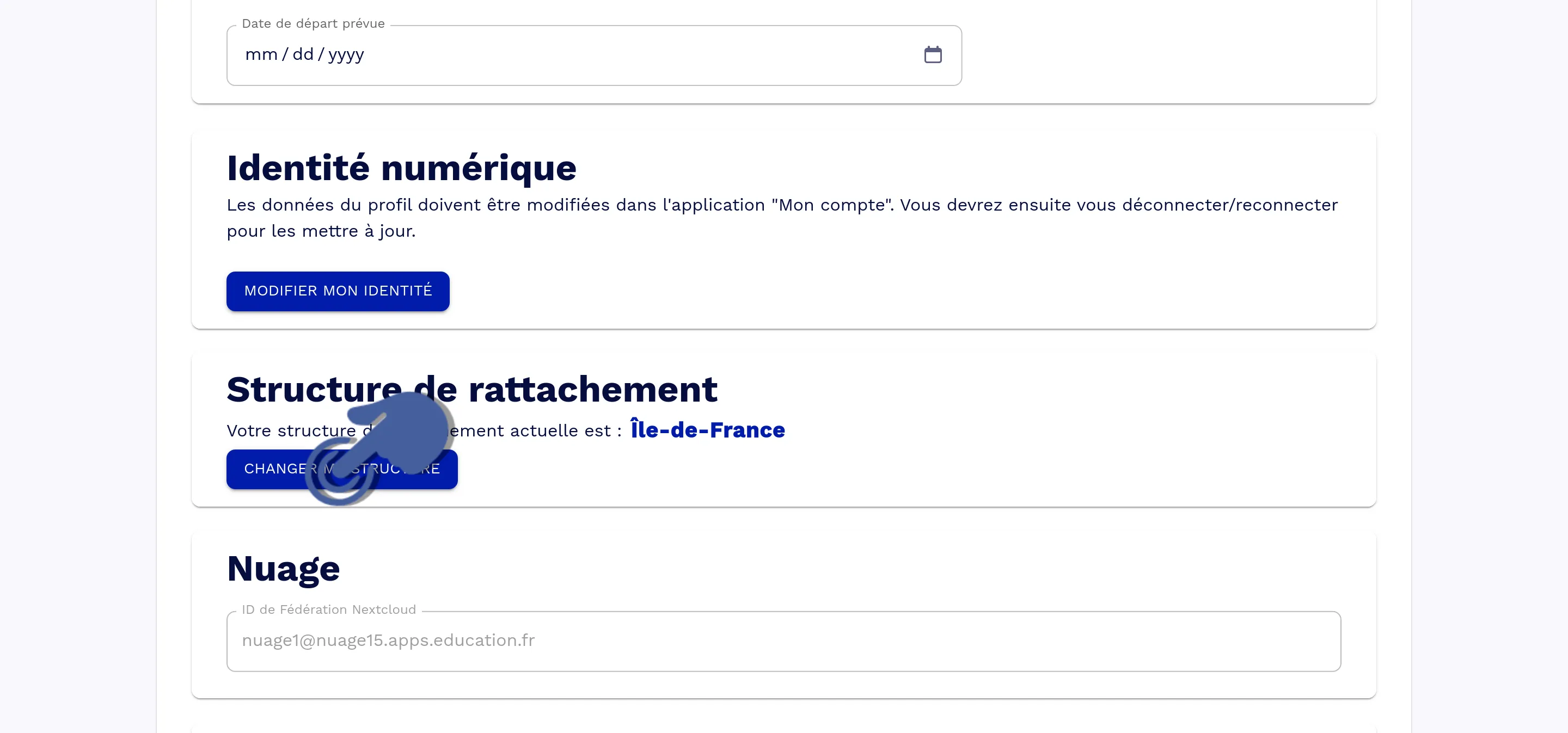 Modifier la structure