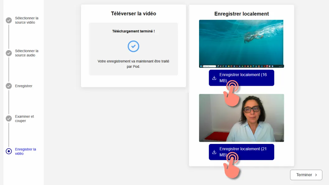 cliquer sur enregistrer localement pour chaque source.