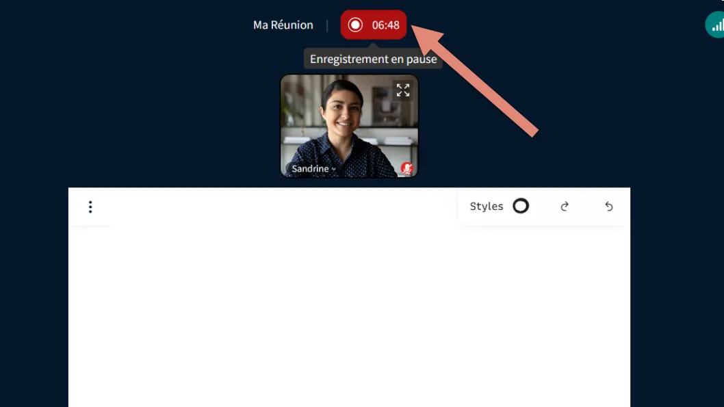 comment mettre en pause ou arrêter l&rsquo;enregistrement.