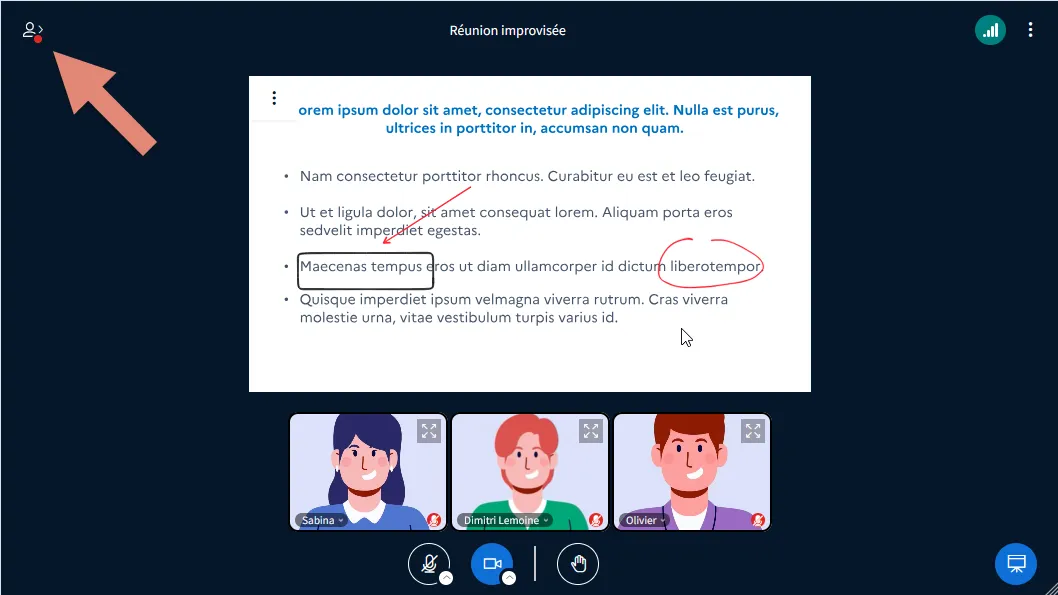 notification de messages.