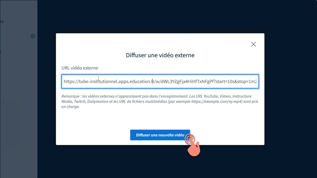 coller l&rsquo;URL Tubes.