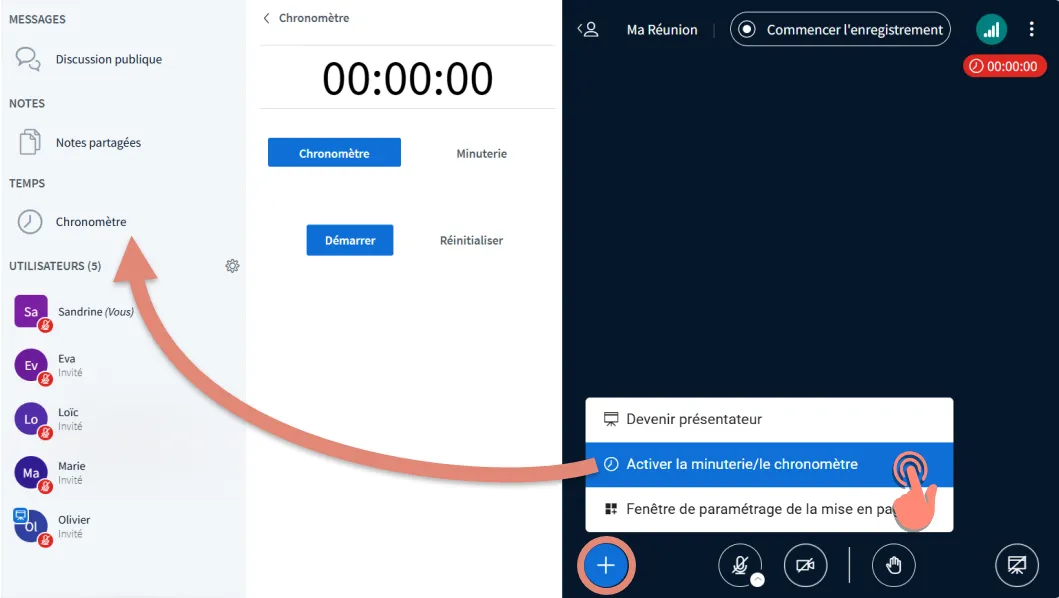 clic sur un utilisateur avec toutes les options.
