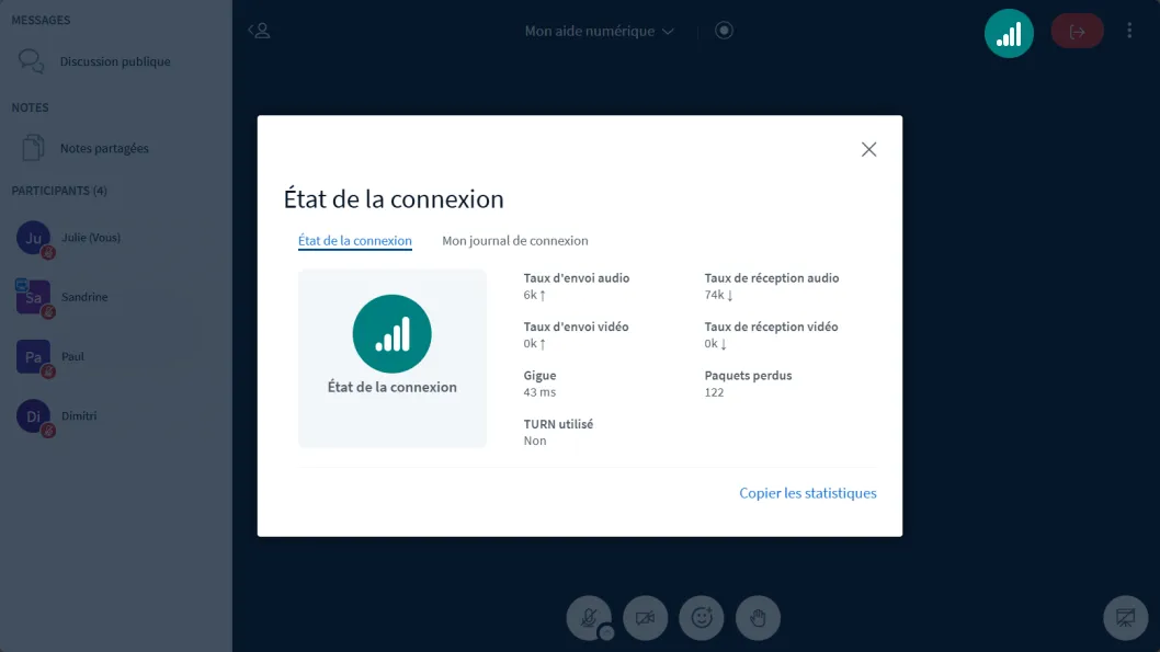 état connexion.
