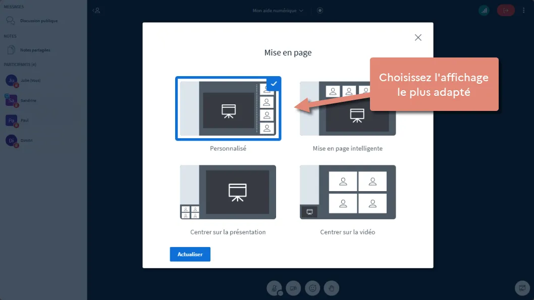 mise en page.