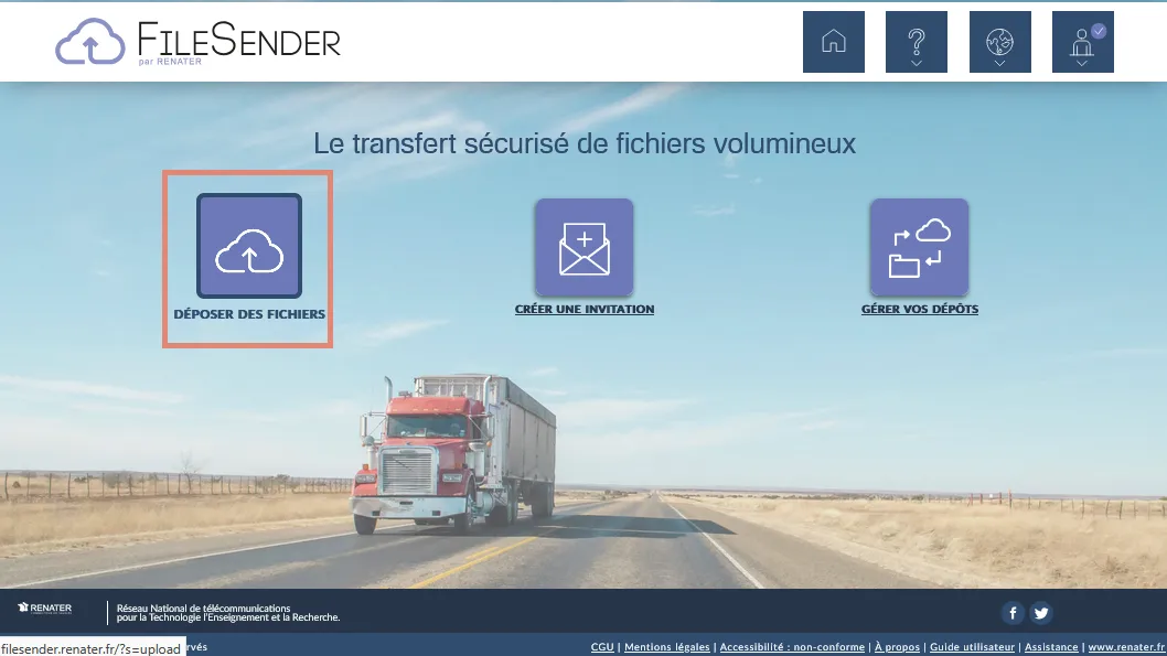 Accueil FileSender