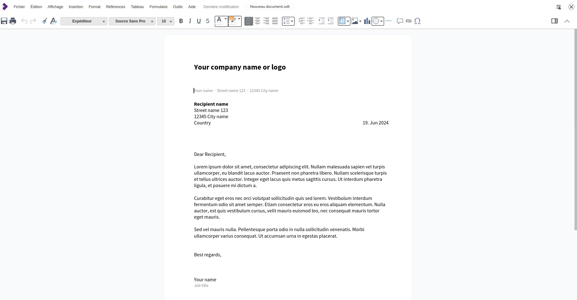 Créer un document