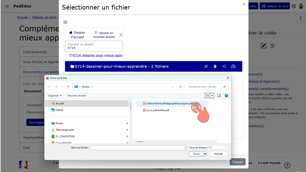 séléctionnez un fichier de votre ordinateur.