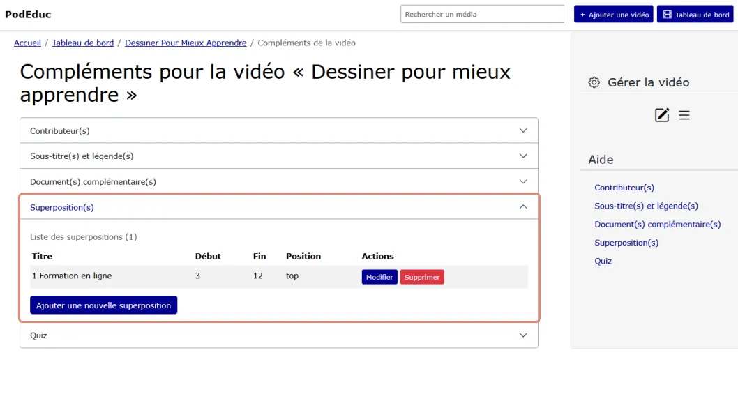 section &ldquo;Superpositions&rdquo; dans la page des compléments.