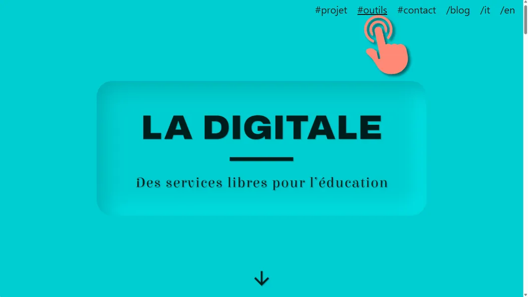 Page d’accueil de la digitale.