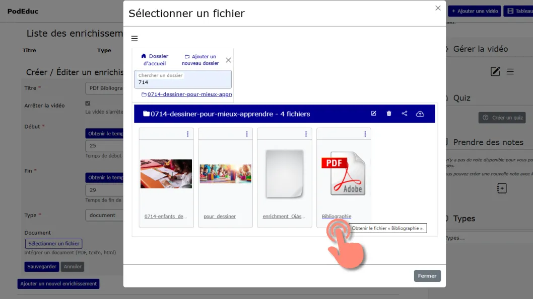 document ajoutée au dossier.