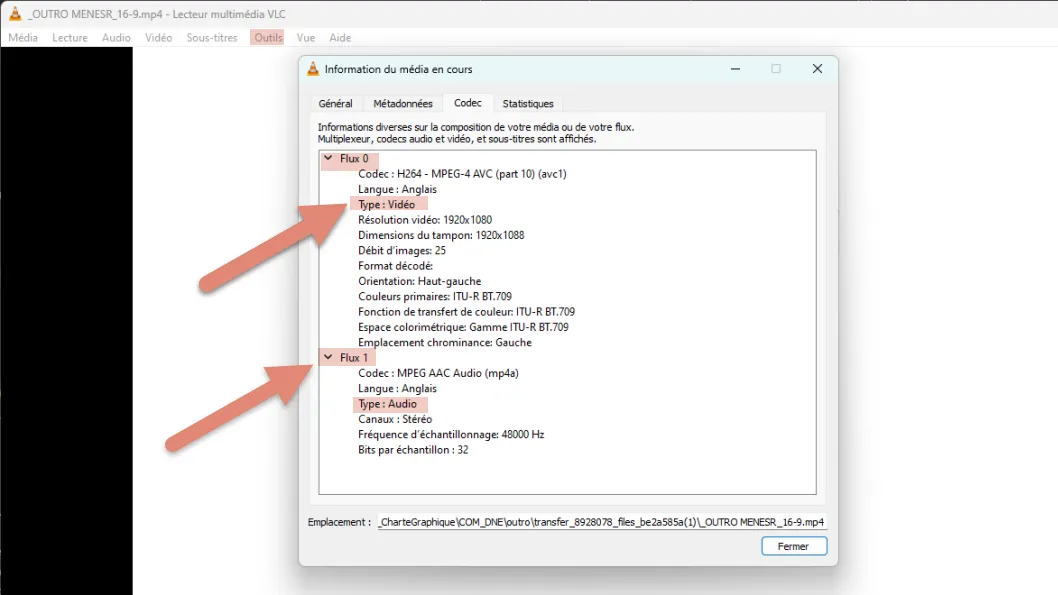 Capture : menu vlc.