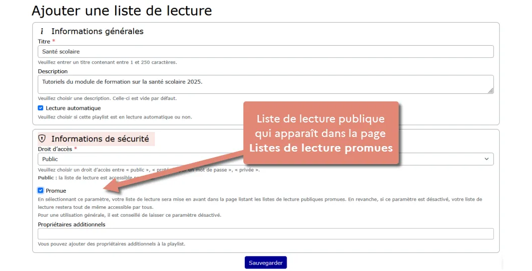 Choix promue.