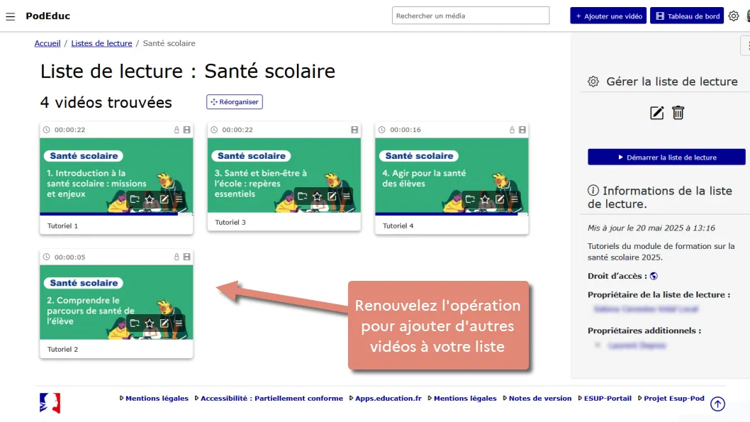 Plusieurs vidéos.