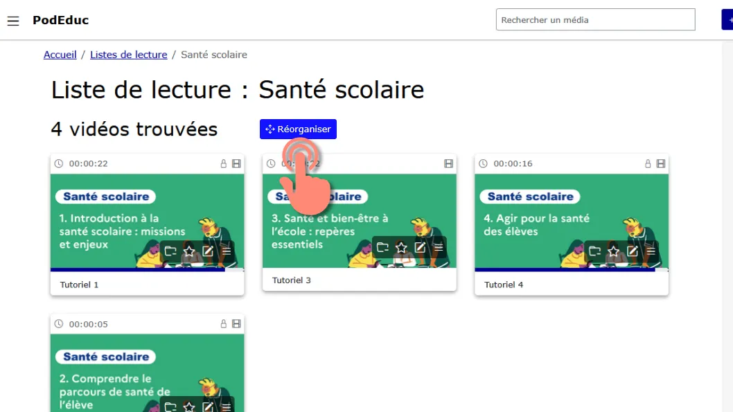 Réorganiser.