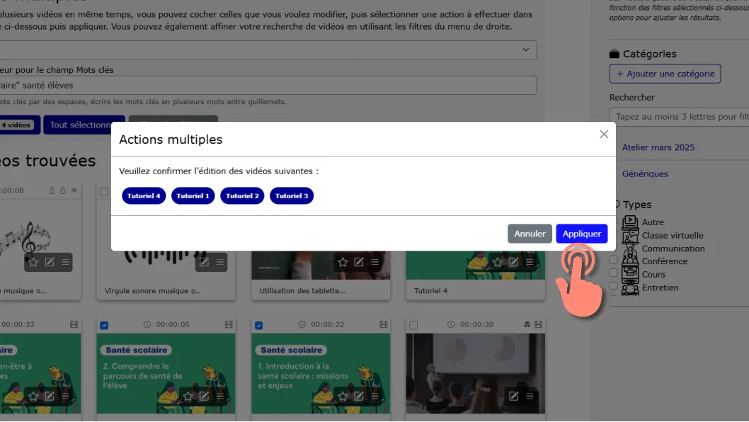 Confirmer la modification.