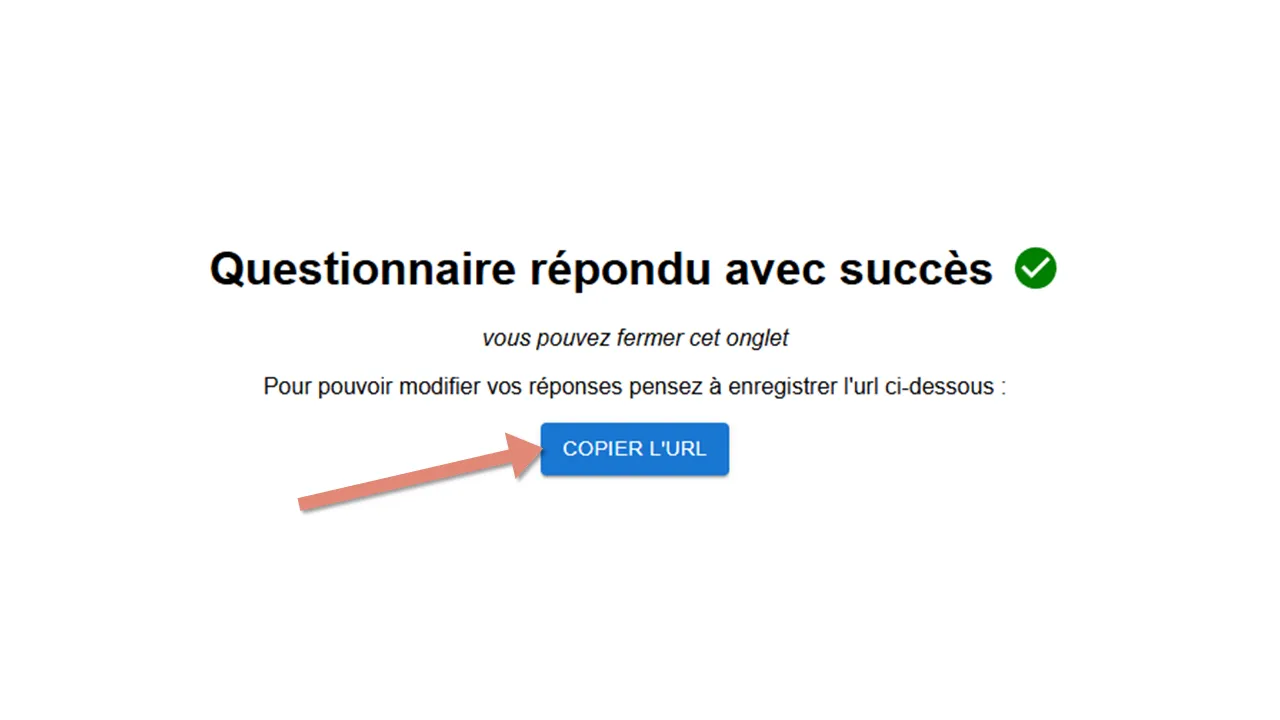 questionnaire répondu avec succès