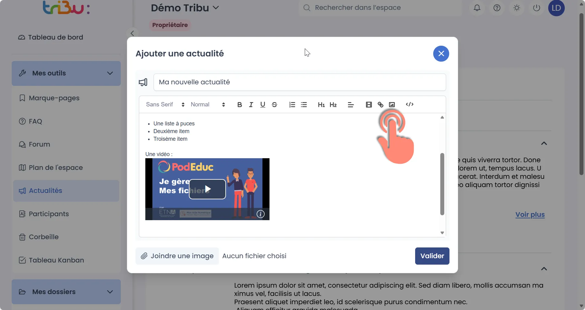 vidéo insérée 