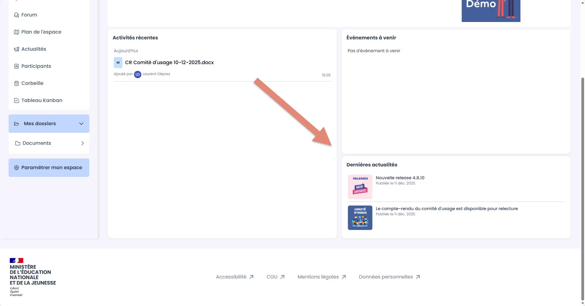 affichage des deux dernières actualités sur la page d&rsquo;accueil