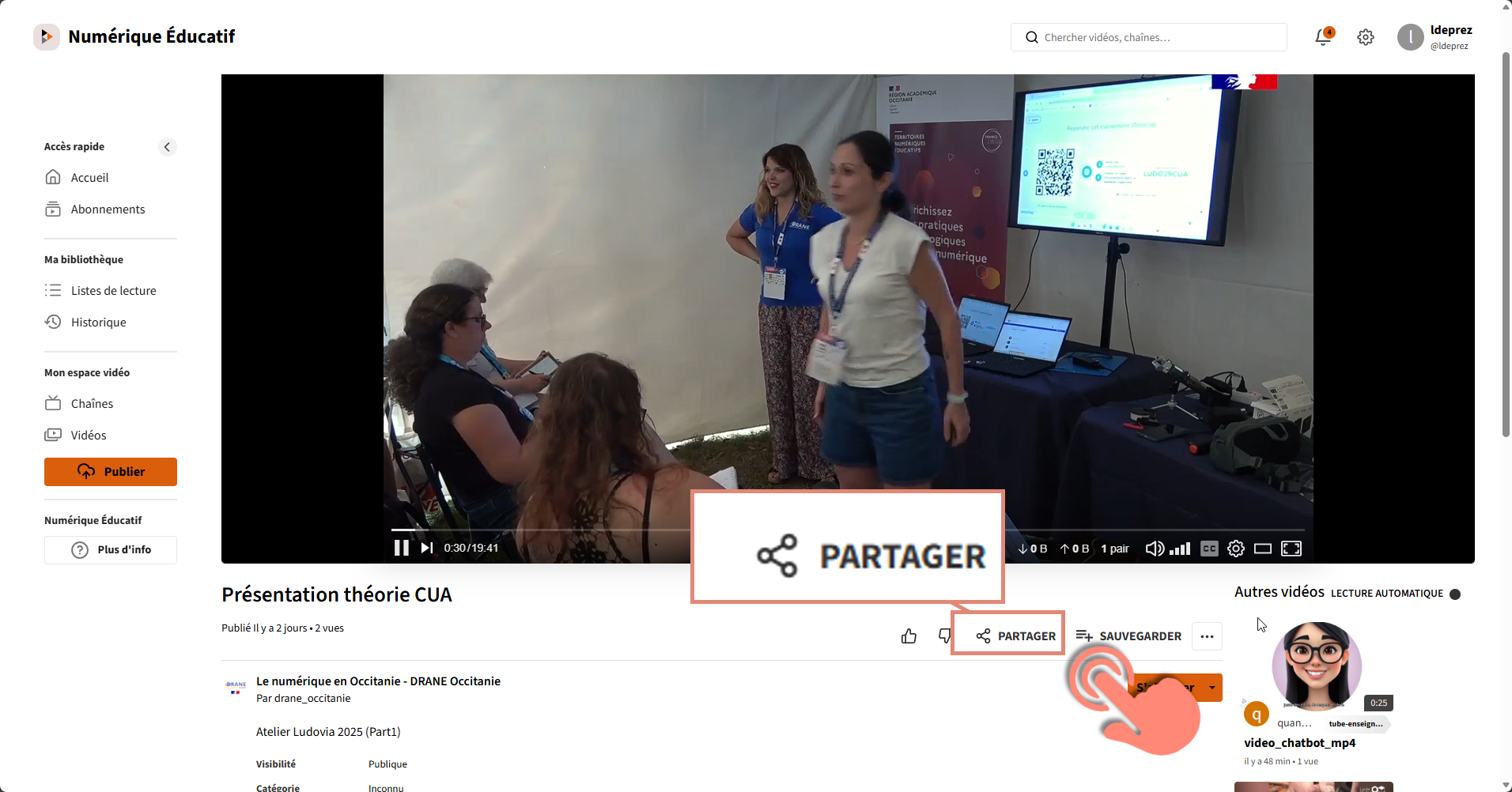 lien de partage