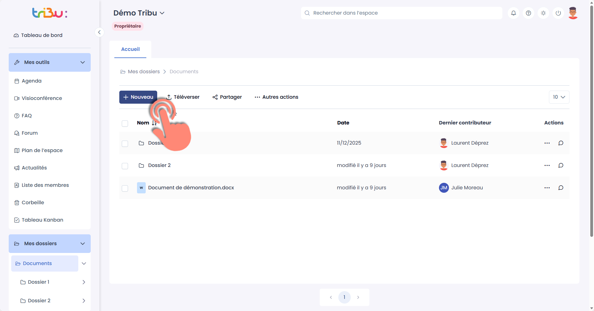 bouton nouveau
