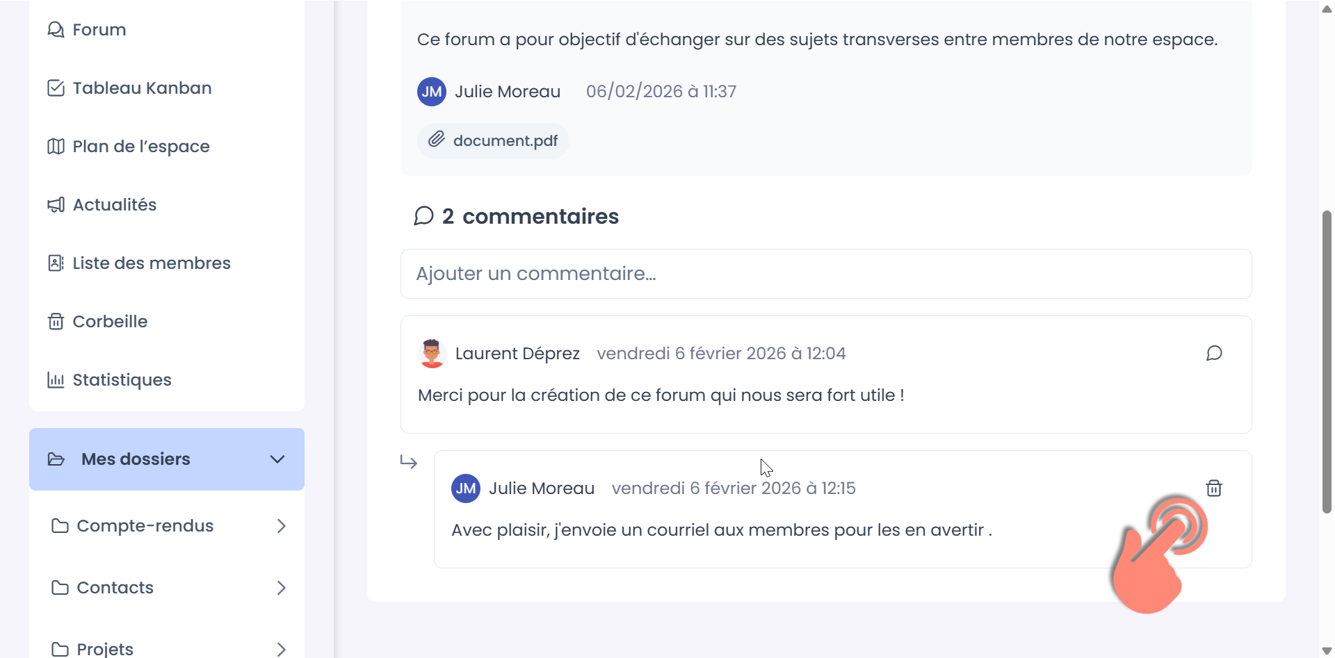 bouton supprimer
