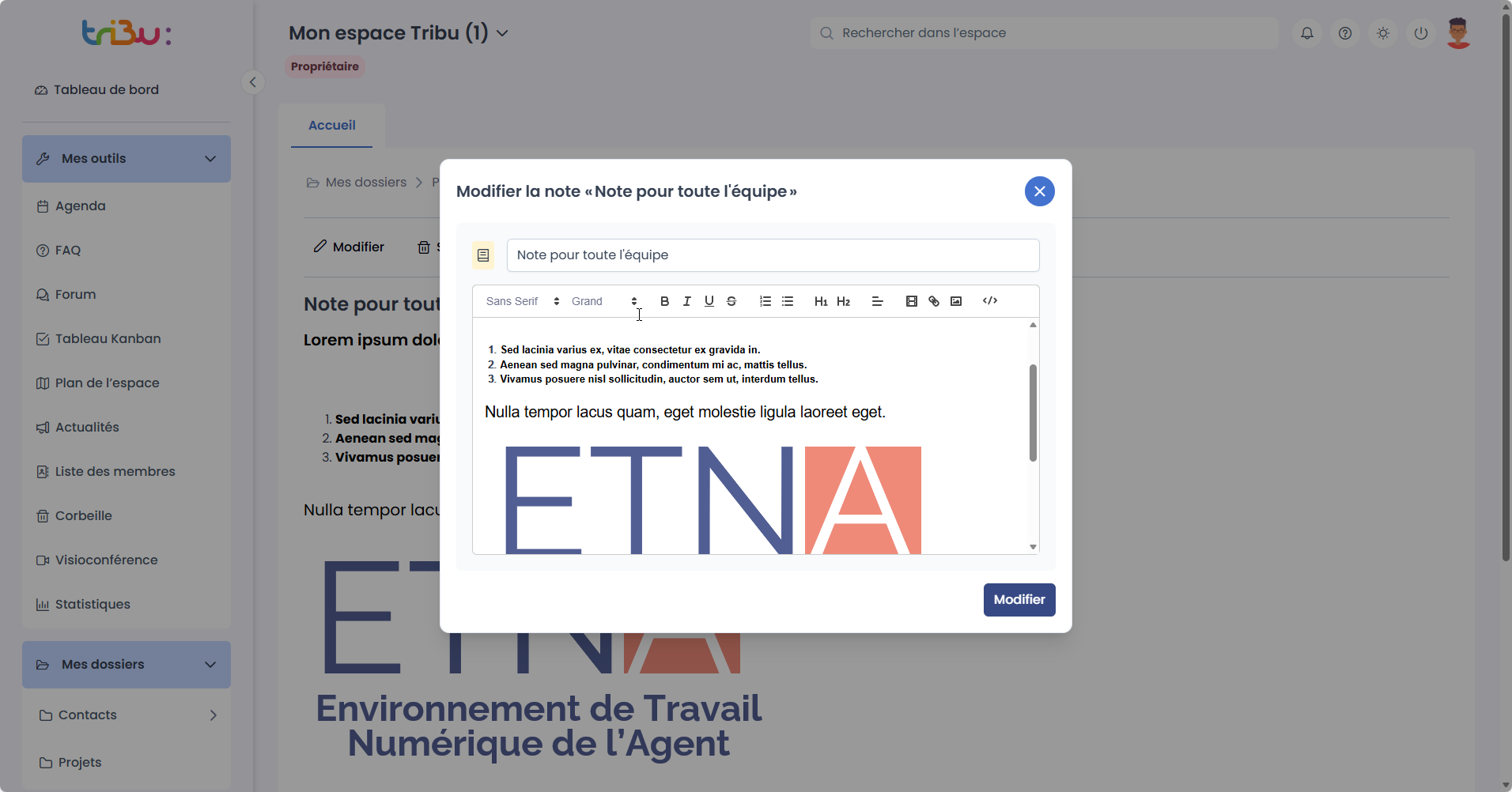 Intégration d&rsquo;un image dans l&rsquo;éditeur de note