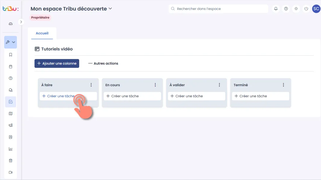 cliquez pour ajouter une tâche