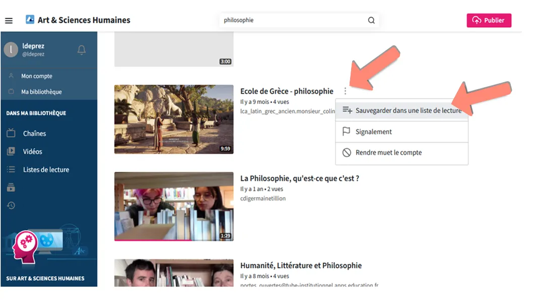 Capture 4 résultats d&rsquo;une recherche